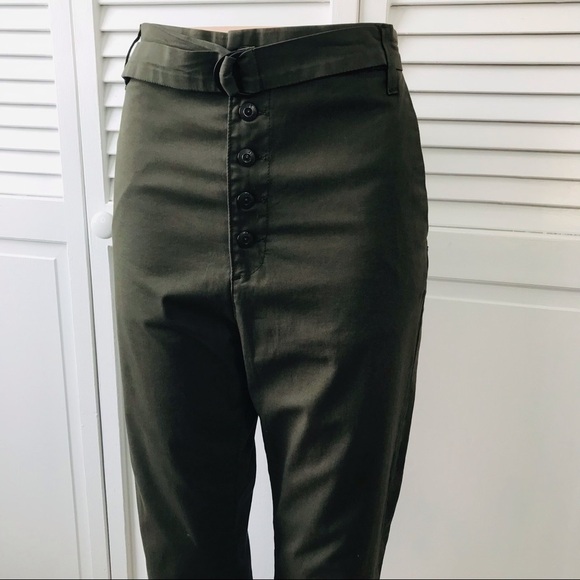 3X1 Green High Waisted Denim Pants Size 27 - Picture 2 of 7